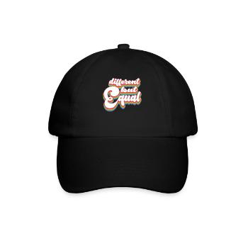 Anders, aber gleich - Pride Month LGBTQ - Baseballkappe - Schwarz/Schwarz - Vorne