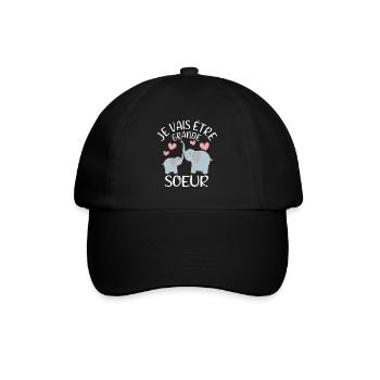 Future Grande Sœur Eléphant - Baseballkappe - Schwarz/Schwarz - Vorne