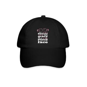 Women Boxing Idea Shell Punch You In The Face - Baseballkappe - Schwarz/Schwarz - Vorne