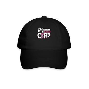 Mama Braucht Kaffee - Baseballkappe - Schwarz/Schwarz - Vorne