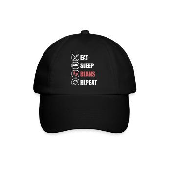 Kidney Bohnen - Baseballkappe - Schwarz/Schwarz - Vorne