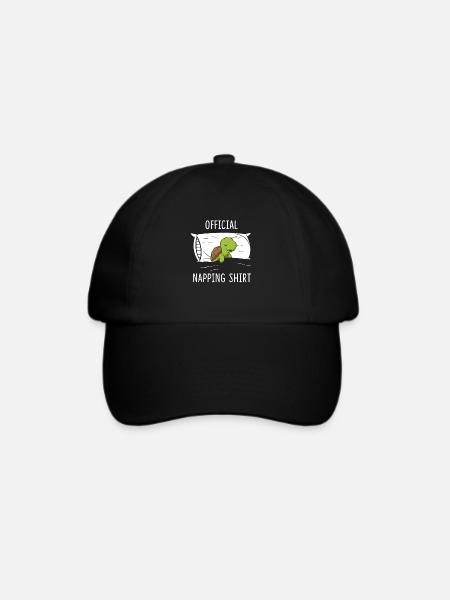 Official Napping Shirt Turtle Pajama - Baseballkappe - Schwarz/Schwarz