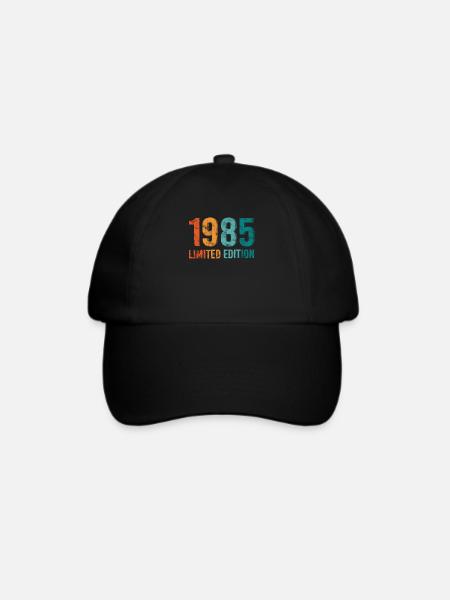 Limitierte Edition Jahrgang 1985 Retro Design - Baseballkappe - Schwarz/Schwarz