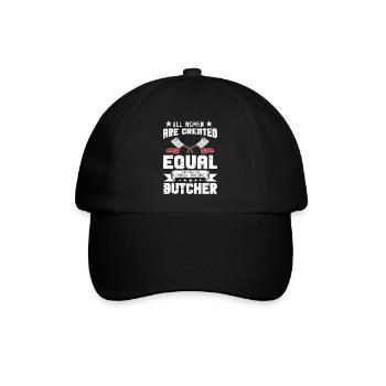 Metzger Fleischer Sprücher I Metzgerei - Baseballkappe - Schwarz/Schwarz - Vorne