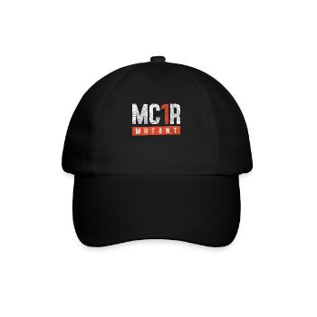 MC1R Mutant Rothaarig Rote Haare - Baseballkappe - Schwarz/Schwarz - Vorne