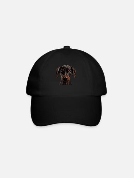 Dobermann Dobermänner Hund Hunde Welpe Dobermann - Baseballkappe - Schwarz/Schwarz