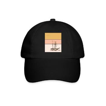 Ruhig - Baseballkappe - Schwarz/Schwarz - Vorne