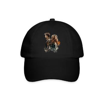 Liebespaar Geschenk - Baseballkappe - Schwarz/Schwarz - Vorne
