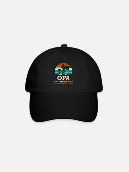 Team Super Opa und Enkeltochter Vatertag - Baseballkappe - Schwarz/Schwarz