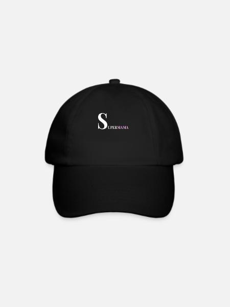 Supermama - Baseballkappe - Schwarz/Schwarz
