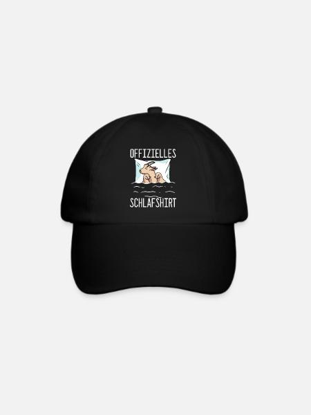 Offizielles Schlafshirt Ziege Schlafanzug Ziege - Baseballkappe - Schwarz/Schwarz
