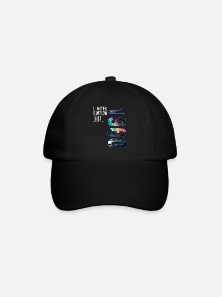 Limited Edition 1960 Juli Geburtstag Nordlichter - Baseballkappe - Schwarz/Schwarz