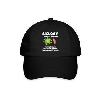 Biologie Lehrer Motiv Naturwissenschaft - Baseballkappe - Schwarz/Schwarz - Vorne