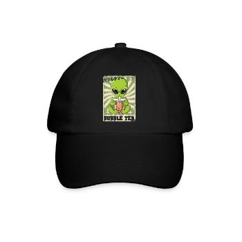 Boba Tea Alien Bubble Tea - Baseballkappe - Schwarz/Schwarz - Vorne