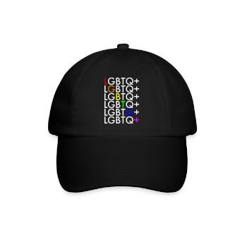 LGBTQ+ - Baseballkappe - Schwarz/Schwarz - Vorne