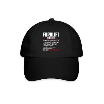 Forklift Operator Noun Driver Forklifter Operator - Baseballkappe - Schwarz/Schwarz - Vorne