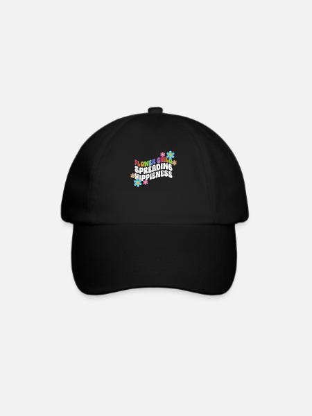 Blumenkind, das Hippieness verbreitet - Hippie - Baseballkappe - Schwarz/Schwarz
