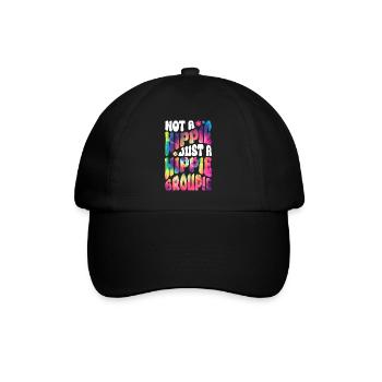 Not A Hippie Just A Hippie Groupie Hippie Tie Dye - Baseballkappe - Schwarz/Schwarz - Vorne