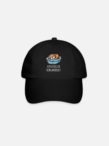 Offizielles Schlafshirt Otter Schlafanzug Seeotter - Baseballkappe - Schwarz/Schwarz