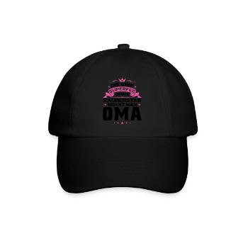 Grossmutter Oma Omas Geschenk - Baseballkappe - Schwarz/Schwarz - Vorne