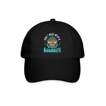 Mammutelefant Wildtiere Ausgestorbene Tierliebhaber - Baseballkappe - Schwarz/Schwarz - Vorne