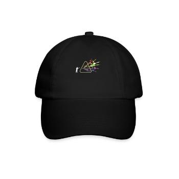 Dart Prisma Regenbogen Licht Lustig Physik - Baseballkappe - Schwarz/Schwarz - Vorne
