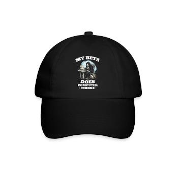 Mein Beta macht Computerdinge Programmierer - Baseballkappe - Schwarz/Schwarz - Vorne
