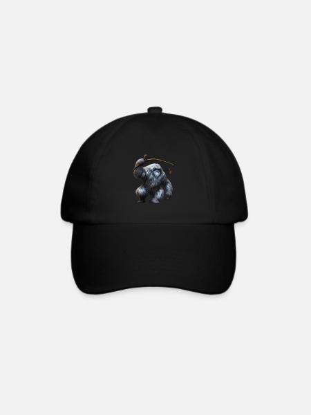 Yeti mit Pfeil und Bogen - Baseballkappe - Schwarz/Schwarz