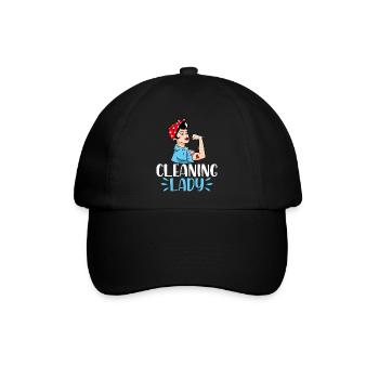 Cleaning Lady - Baseballkappe - Schwarz/Schwarz - Vorne