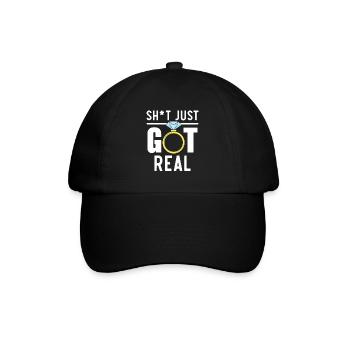 Braut und Bräutigam Hochzeitstag Hochzeit Frisch Verheiratet - Baseballkappe - Schwarz/Schwarz - Vorne
