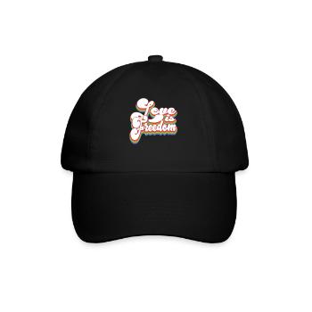 Liebe ist Freiheit - Pride Month LGBTQ - Baseballkappe - Schwarz/Schwarz - Vorne