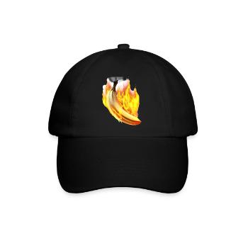 Brennende Banane - Baseballkappe - Schwarz/Schwarz - Vorne