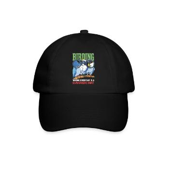 Lustiger Vogelbeobachtungshumor - Baseballkappe - Schwarz/Schwarz - Vorne