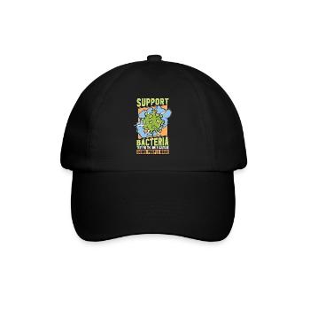 Microbiologist Support Bacteria They're Scientist - Baseballkappe - Schwarz/Schwarz - Vorne