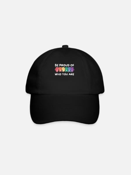 Rainbow Flag Gay Pride LGBTQ Biber - Baseballkappe - Schwarz/Schwarz