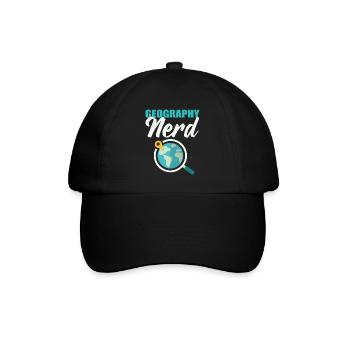 Geography Nerd Archäologe - Baseballkappe - Schwarz/Schwarz - Vorne