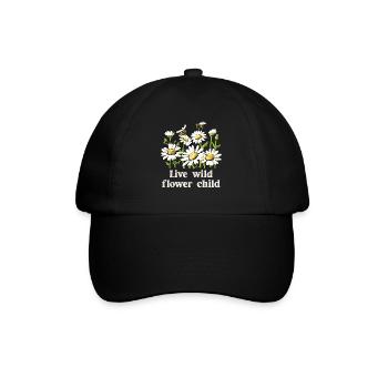 Margeriten Gänseblümchen Sommer Gänseblümchen Blumengarten - Baseballkappe - Schwarz/Schwarz - Vorne