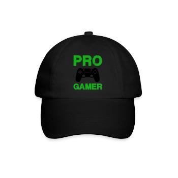 pro gamer - Baseballkappe - Schwarz/Schwarz - Vorne