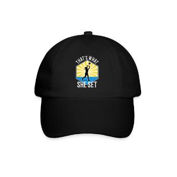 Thats what she set volleyball - Baseballkappe - Schwarz/Schwarz - Vorne