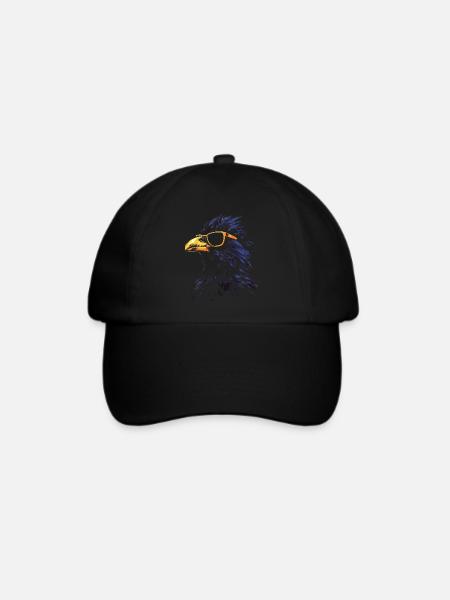Krähe Sonnenbrille - Baseballkappe - Schwarz/Schwarz