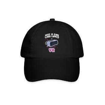 Virtual Reality VR Geschenk - Baseballkappe - Schwarz/Schwarz - Vorne