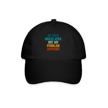Maurer Geschenk Beruf Spruch Maurer - Baseballkappe - Schwarz/Schwarz - Vorne
