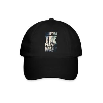 Surfing The Perfect Wave - Baseballkappe - Schwarz/Schwarz - Vorne