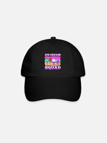 Ice cream squad - Baseballkappe - Schwarz/Schwarz