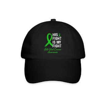 Gallengangskrebs Awareness - Baseballkappe - Schwarz/Schwarz - Vorne