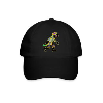 Affe mit Mustern Affen - Baseballkappe - Schwarz/Schwarz - Vorne