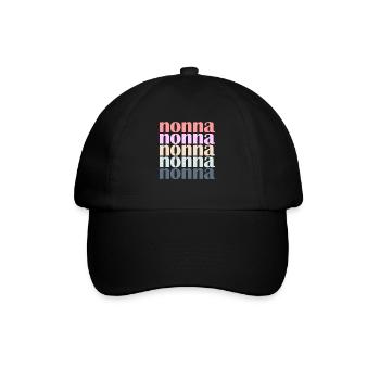 Nonna Muttertag Italienische Oma Frauen Nonna - Baseballkappe - Schwarz/Schwarz - Vorne