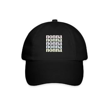 Nonna Muttertag Italienische Oma Frauen Nonna - Baseballkappe - Schwarz/Schwarz - Vorne