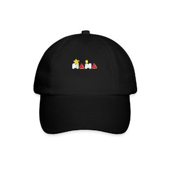 Wassermelone - Baseballkappe - Schwarz/Schwarz - Vorne