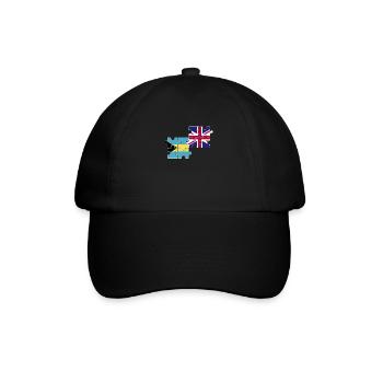 Bahamas UK Flagge Britisch Bahamaisch - Baseballkappe - Schwarz/Schwarz - Vorne